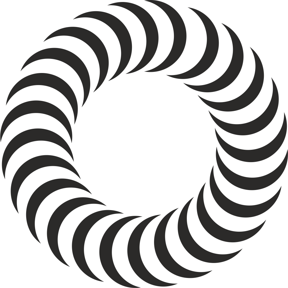 Black optical illusion spiral wall art sticker – 3D circle design for contemporary interiors