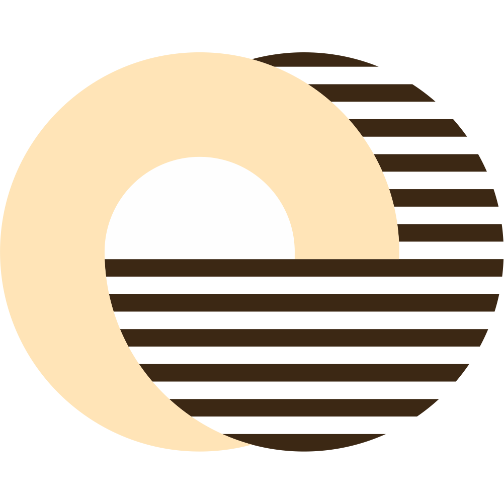 Boho sunrise lines wall decal in brown and shortbread – minimalist geometric circle wall design