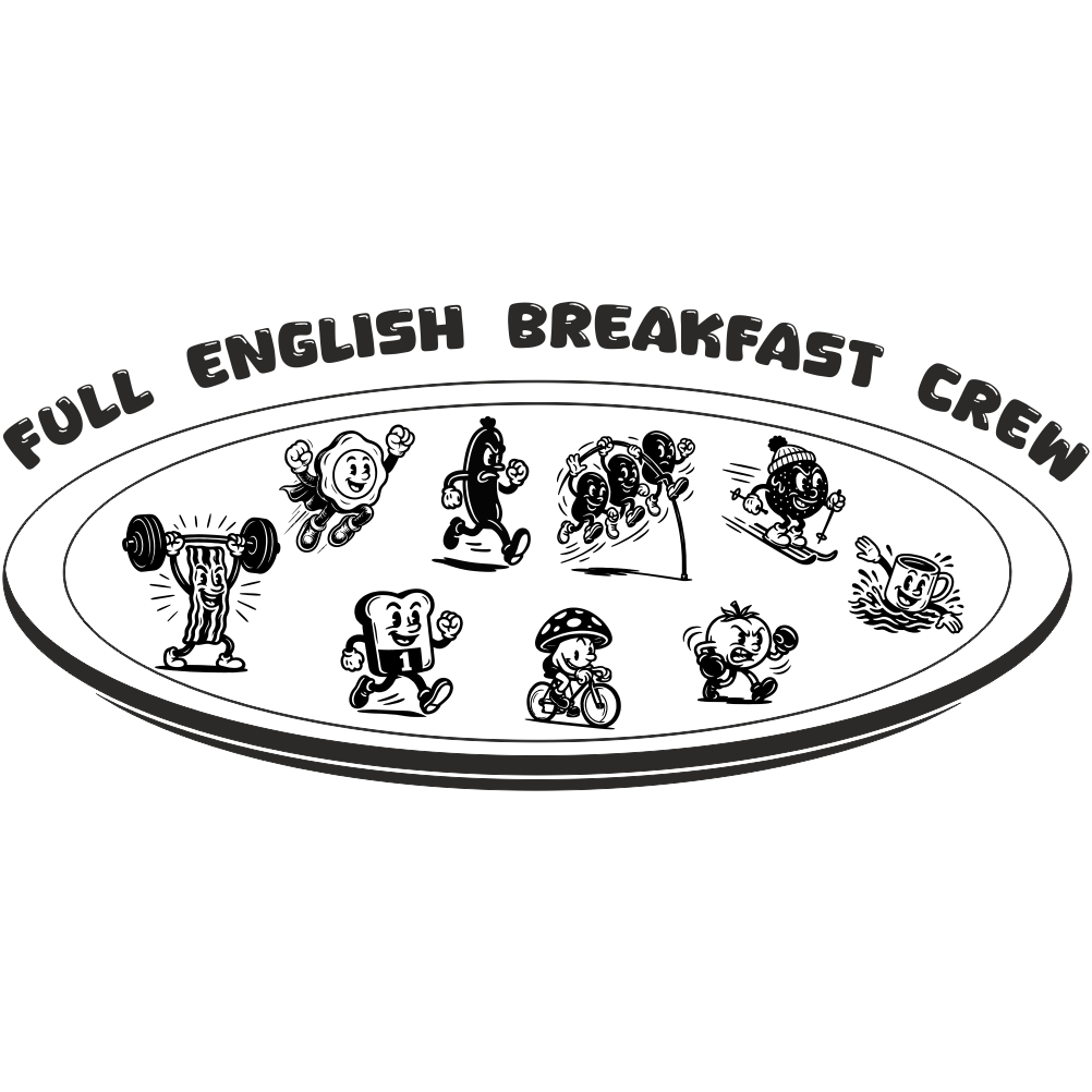 Full English Breakfast Crew wall decal – product image with transparent background – British breakfast decor