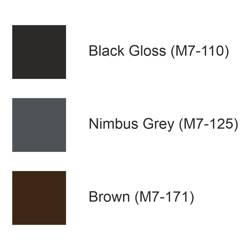 Mammoth wall decal colour options – black, grey and brown vinyl