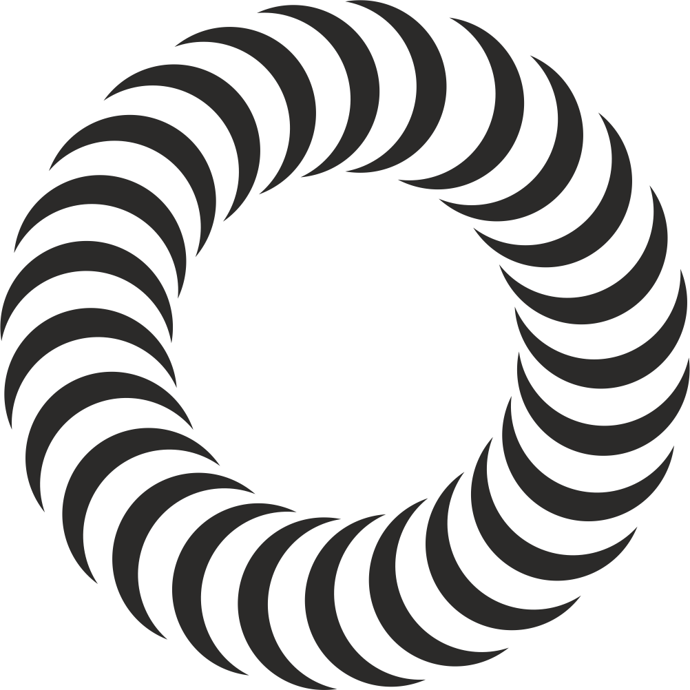 3D circle of motion optical illusion wall decal geometric spiral design