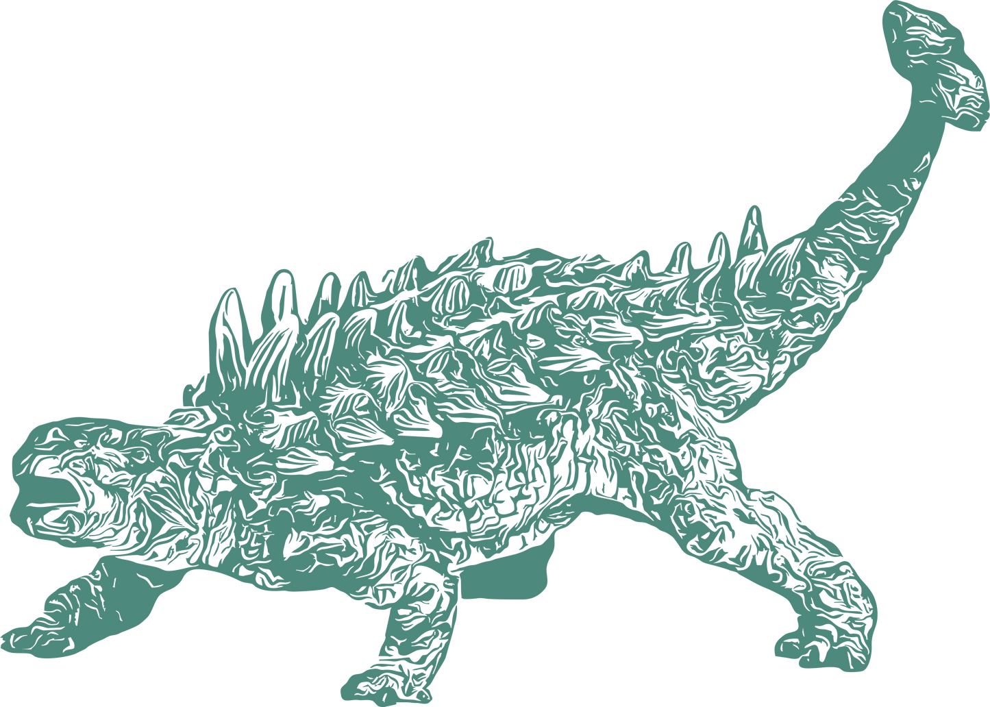 Ankylosaurus wall decal – left view | Jungle-inspired dino sticker for playrooms