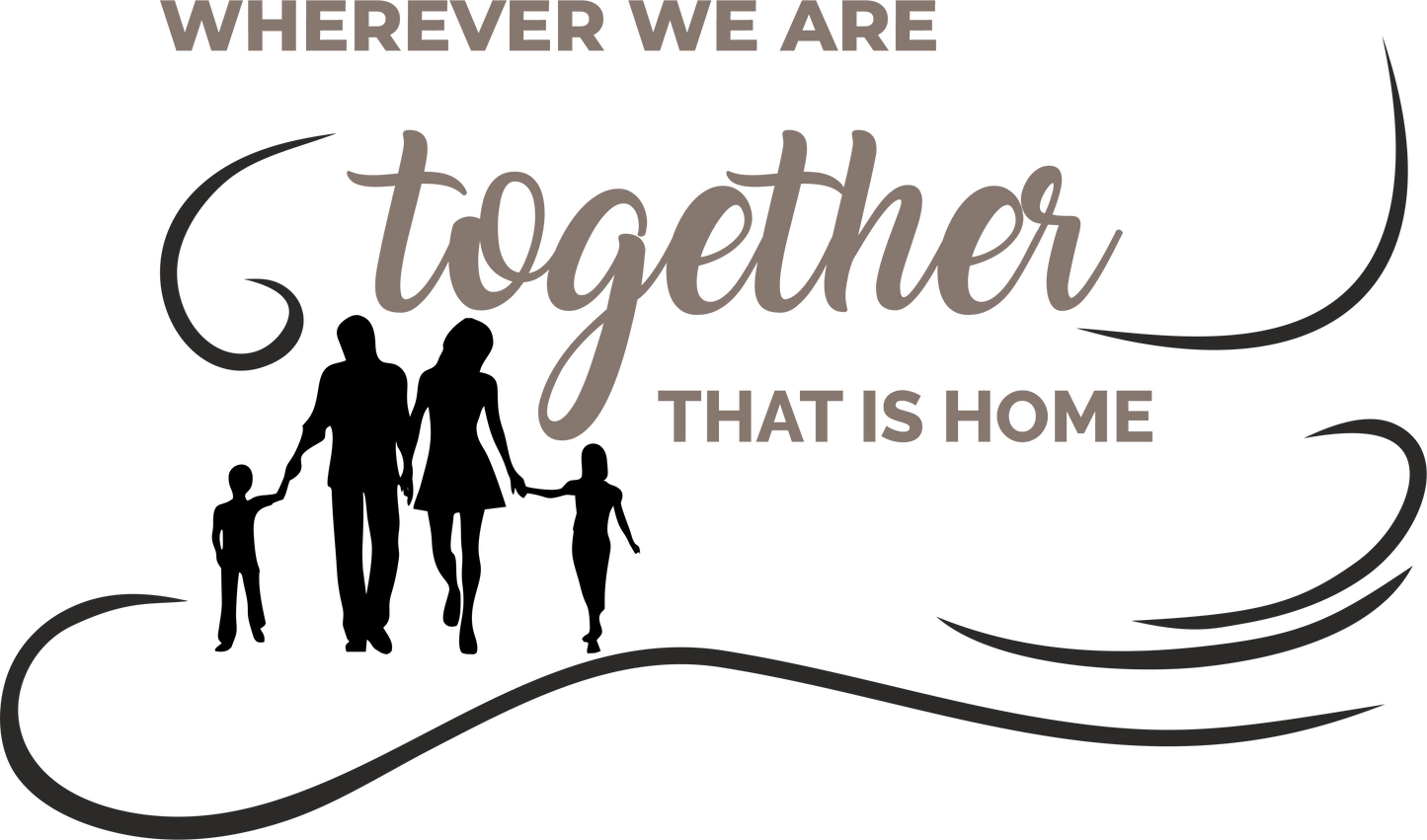 Warm-toned brown decal celebrating family bonds