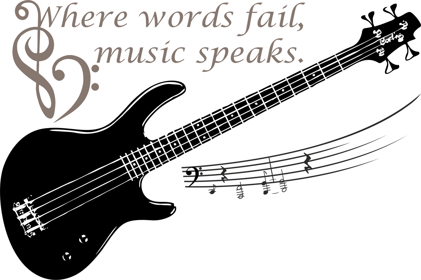 Brown guitar wall art for music room decor