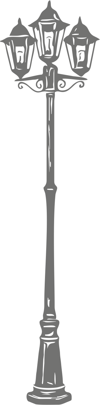Grey streetlamp vinyl sticker – subtle lighting decor for classic interiors