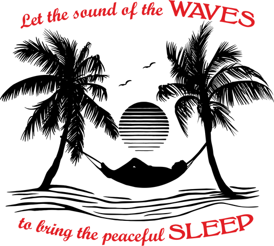 Ocean Wave Wall Decal – Relaxing Bedroom Art