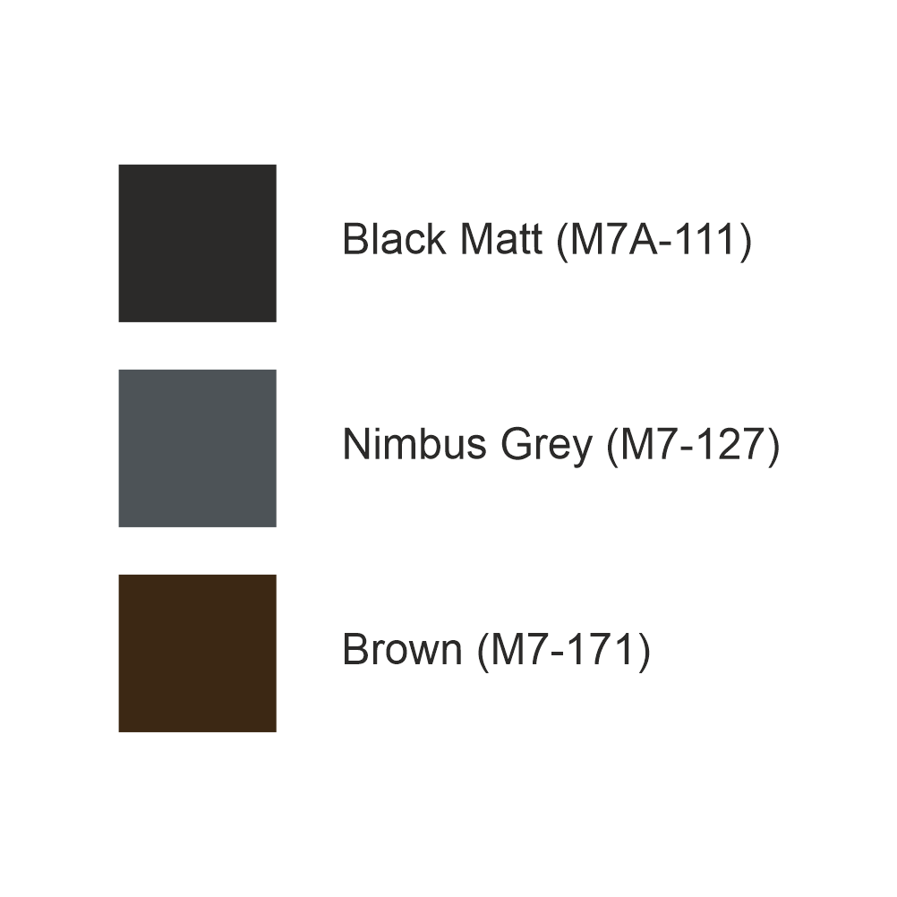 Baseball wall decal colour options – black matt, nimbus grey and brown vinyl finishes