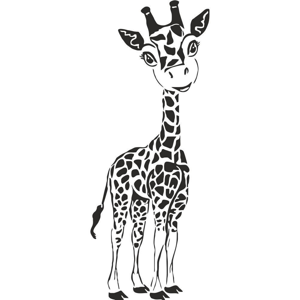 Giraffe wall decal – animal vinyl wall art for kids
