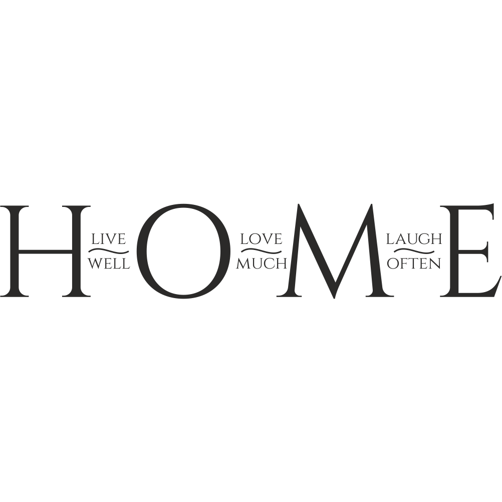 Home wall decal live well love much laugh often design