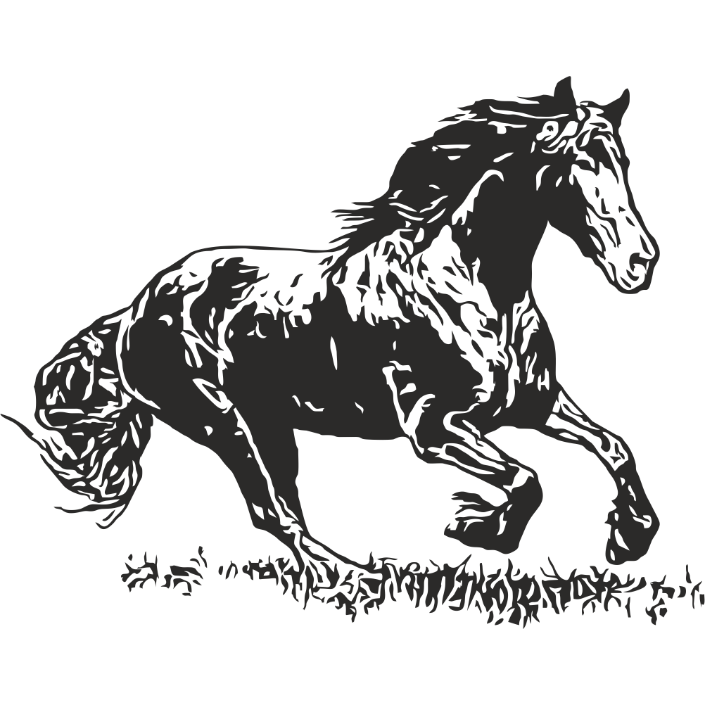 Horse wall decal – farm animal wall art