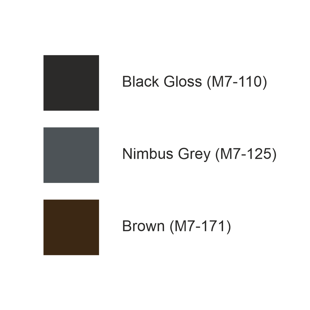 Rhino wall decal colour options – black, grey and brown vinyl for kids wall decor