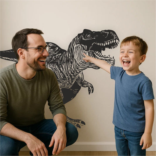 Tyrannosaurus wall decal in kids room – dinosaur wall art for children