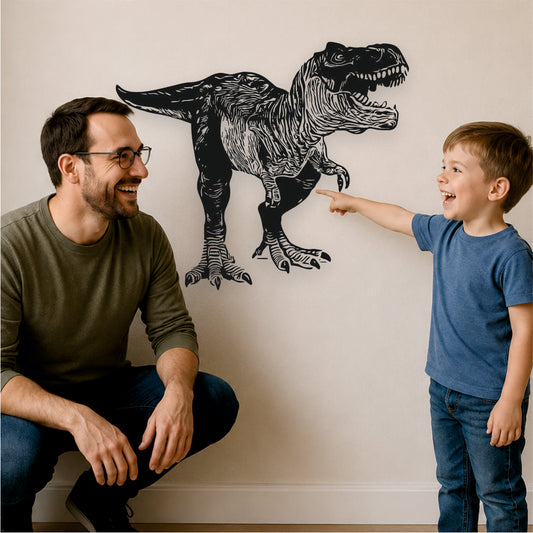 Tyrannosaurus wall decal in kids room – dinosaur wall art for children