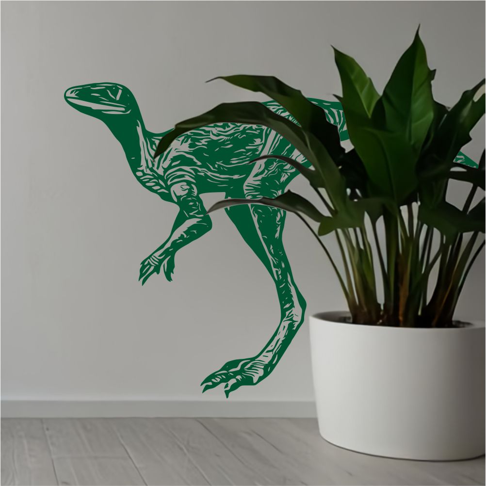 Velociraptor Wall Decal – Fierce Dinosaur Sticker for Kids' Rooms – Art ...
